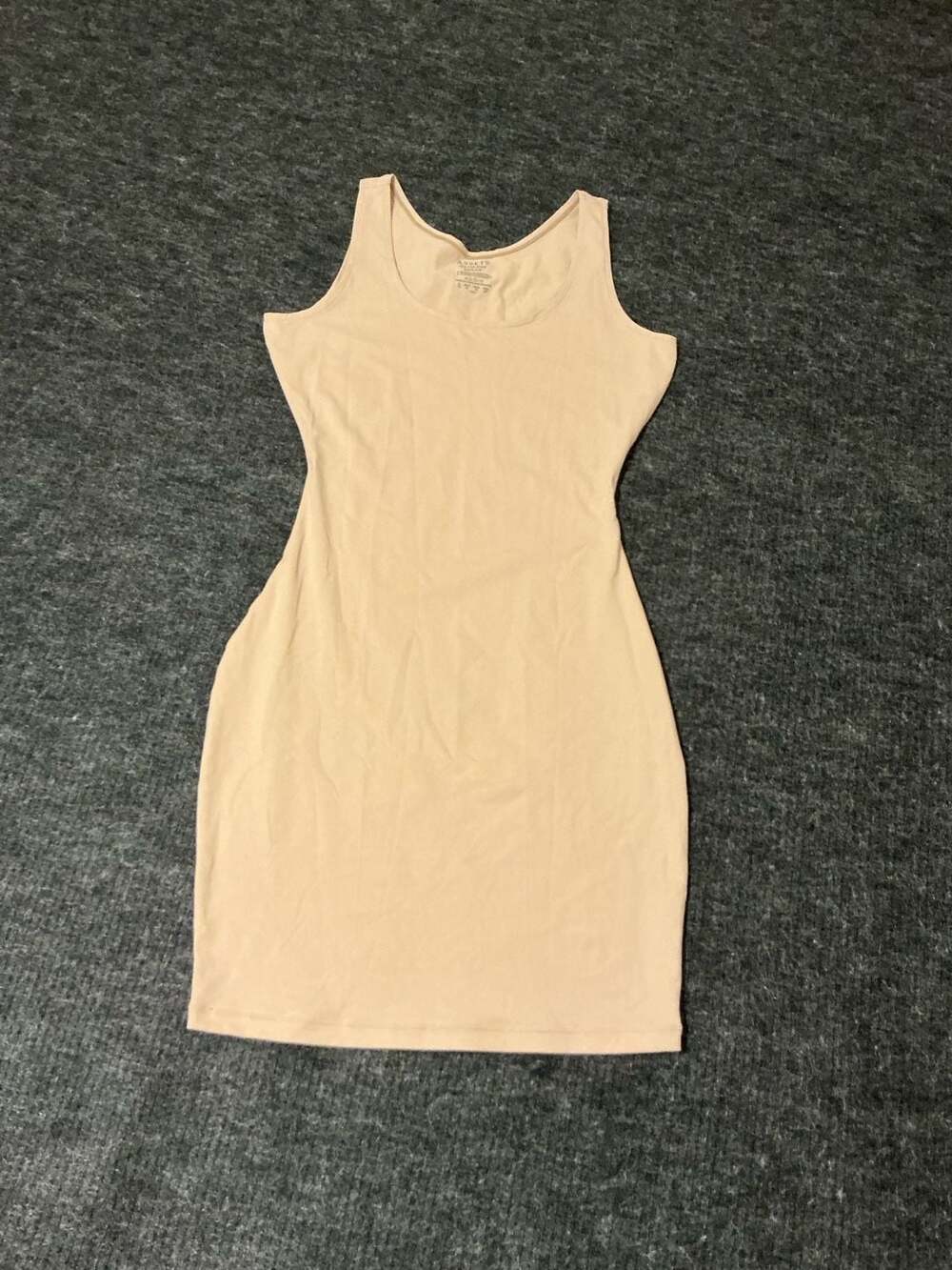 Assets by Spanx Red Hot Label Scoop Neck Tank Dress Womens Size XL Beige